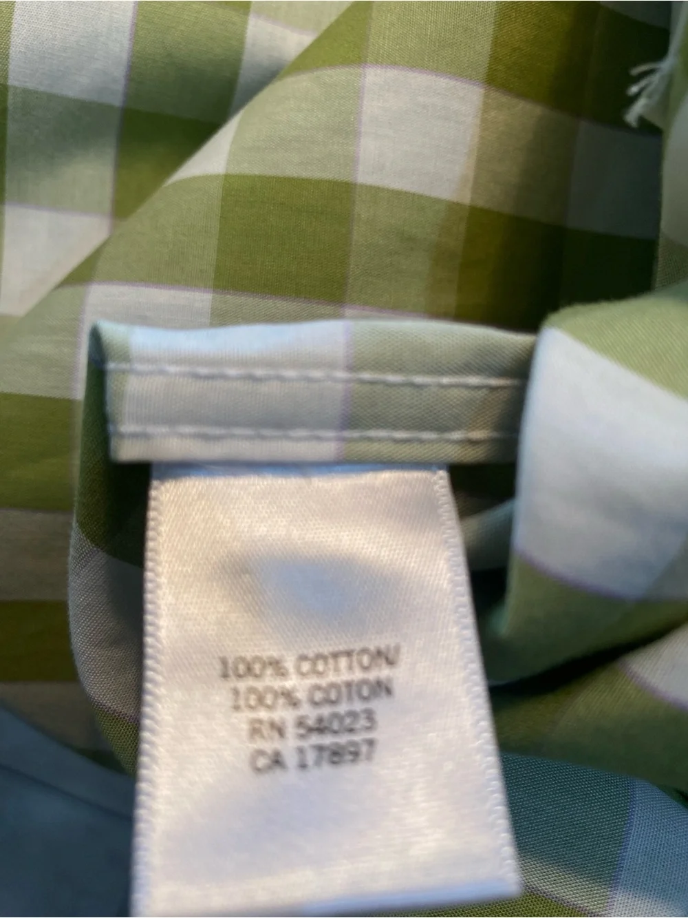 Banana Republic Green and White Plaid Button-Down Shirt